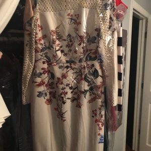 Antonio melani size two floral and ivory dress
